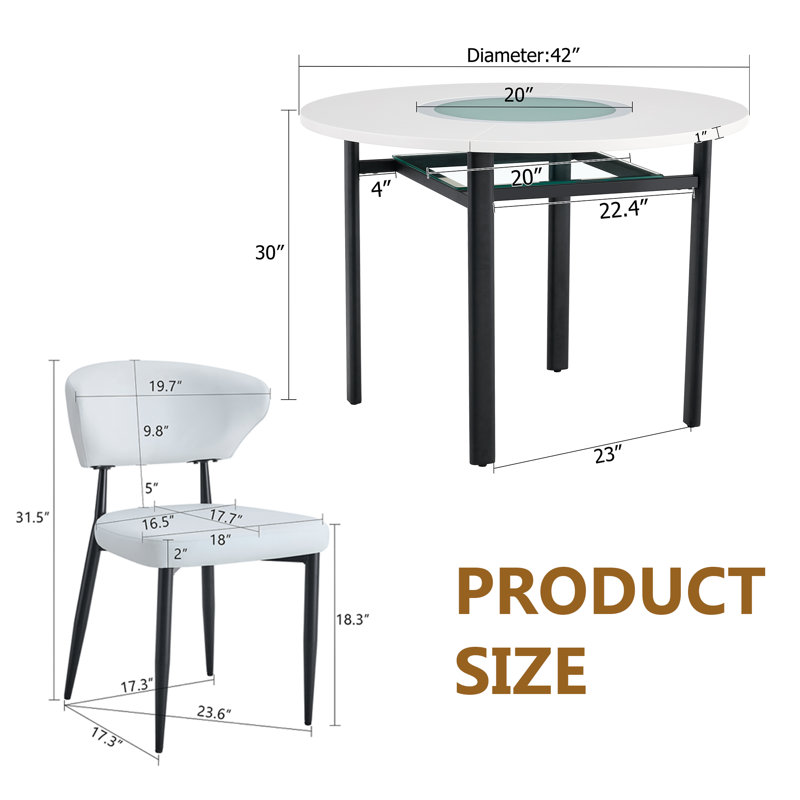 Ensemble de table de salle à manger moderne avec rangement, verre et métal, parfait pour la cuisine