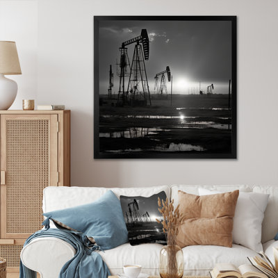 " Oill Drilling Rigs Field Winter Scenery II "