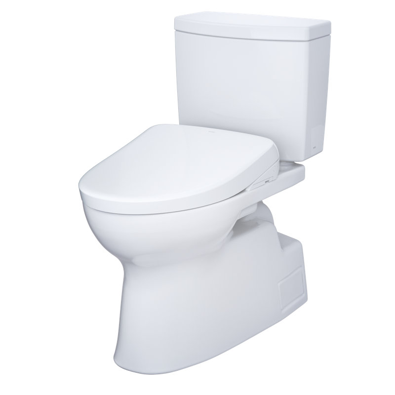 Vespin® II 1 GPF Elongated Floor Mounted Two-Piece Toilet (S7 Bidet Seat Included)