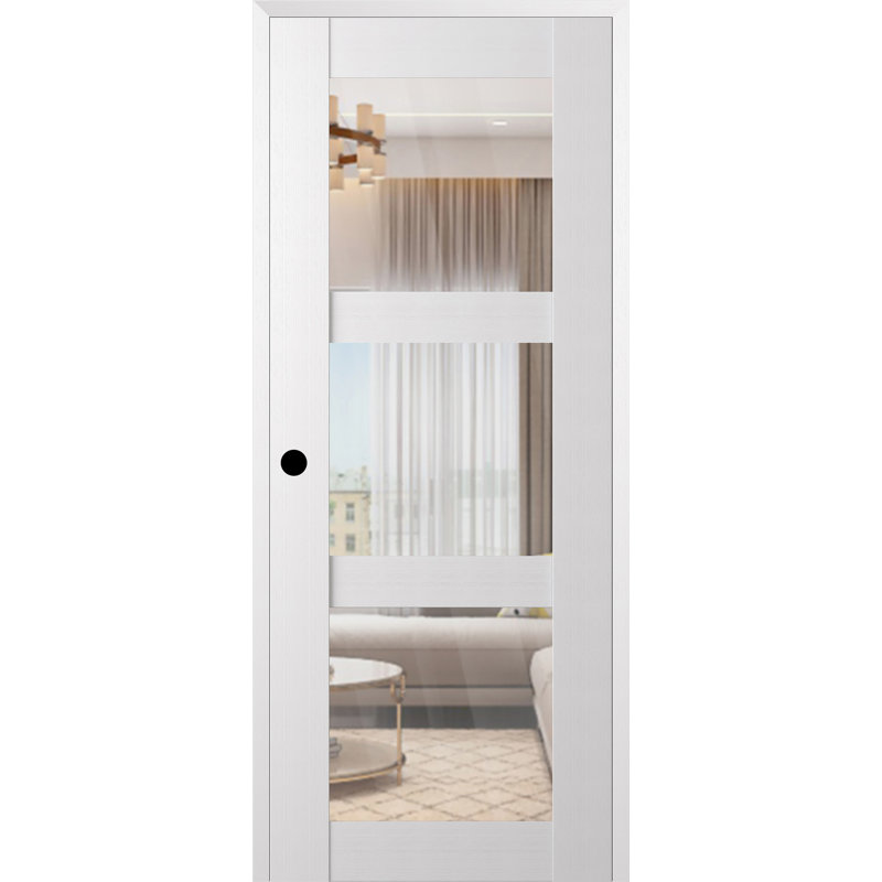 Verre transparent en bois manufacturé Bianco Noble Palladio 3 Lite, 23,875 po x 95,24 po, Oui