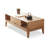47.24" Burlywood Solid Wood Rectangular Coffee Table