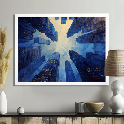 Blue Urban Giant Citsycape Buildings - Skyscrapers Wall Decor
