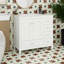 Ensemble de meuble-lavabo simple 36 po avec 2 portes à fermeture douce et 5 tiroirs 36 po avec lavabo en céramique