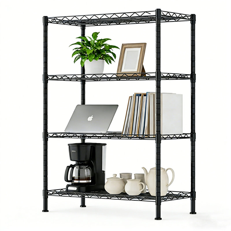 4 Tier Metal Wire Adjustable Shelving Units