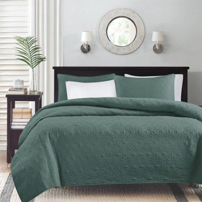 Courtepointe réversible 3 pièces en très grand / très grand lit - Rembourrage en coton prélavé pour une nuit sereine L'édredon chic pour chambre à coucher comprend deux taies décoratives et une housse lavable à la machine pour un confort luxueux