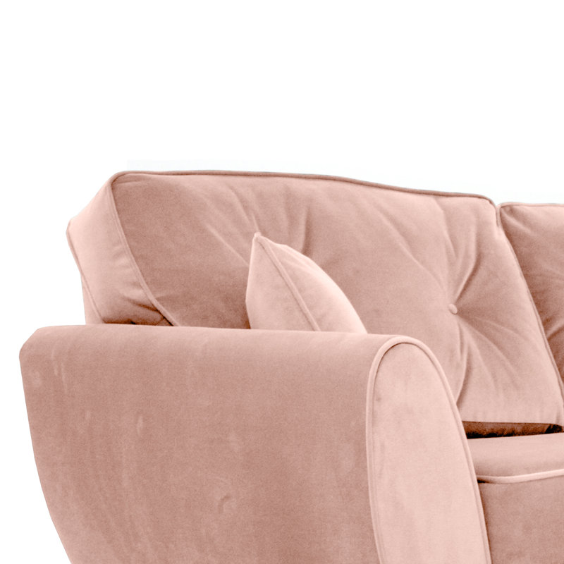 Rafe 2 Seater Velvet Sofa, Blush Velvet
