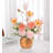 Ceramic Flower Vase, Round Rustic Vase-1940036464
