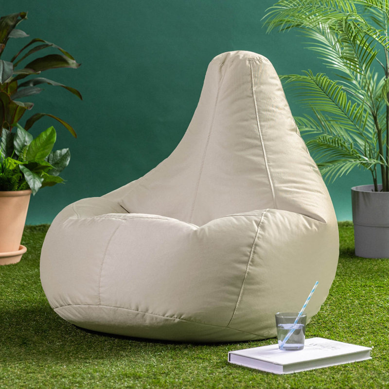 icon Dalton Medium Beanbag Outdoor Black Set of 2, Beige