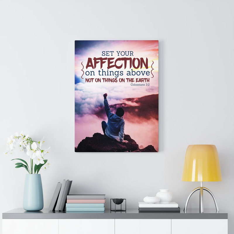 Set Your Affection Colossians - Wrapped Canvas Print, 41cm H x 30cm W