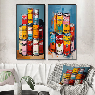 «Pop Art Campbells Soup», 2 pièces