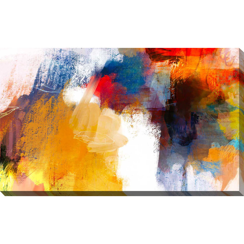 C'est une fête I - Peinture, Toile tendue, H 36 po x l 60 po x P 1,5 po