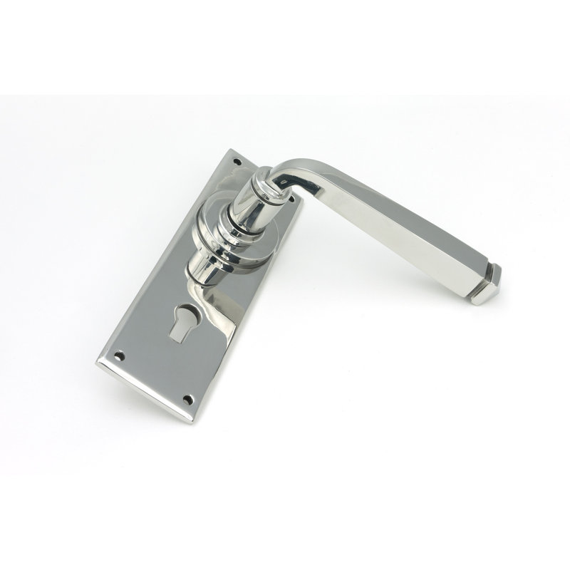 Single Dummy Door Handle, Polished Marine