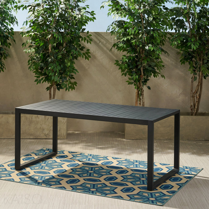 Table de salle à manger d'extérieur en aluminium