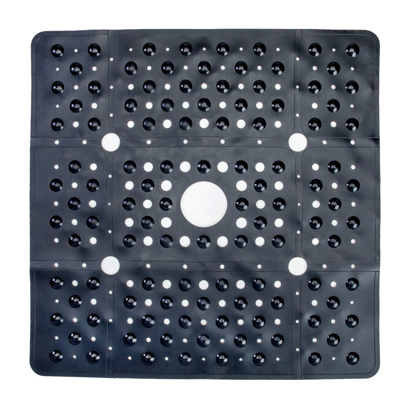 Buskerud Extra Large Shower Mat, Solid Black