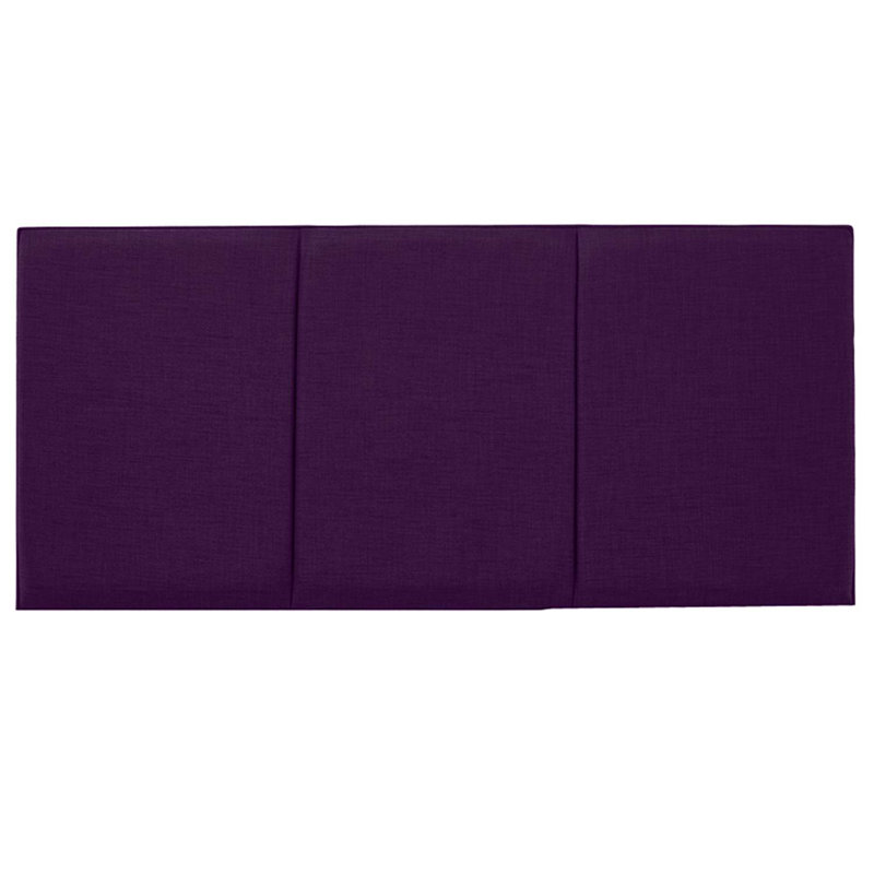 Ergys Upholstered Headboard, Single (3'), Purple, Twill