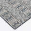 Tapis intérieur / extérieur gris à motif géométrique tissé à plat-43605086