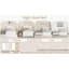 Structure de lit simple moderne avec 2 tiroirs pour tête et pied de lit blanc brillant