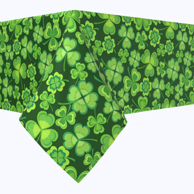 Oakcrest Spring Cartoon Clovers Tablecloth