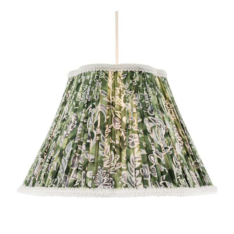 22cm H Fabric Empire Pendant Shade ( No Direct Attachment Method ) in Green