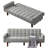 Linen Square Arm Sleeper Sofa Bed-416323049