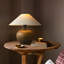 Small Ceramic Modern Table Lamp with Cotton Blend Shade for Bedroom Living Room, Bulb Included-1540493468