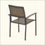 Ensemble de chaises de salle à manger modernes et modernes en bois et métal, acacia durable avec lattes verticales, ensemble de 2