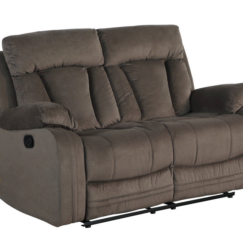 Causeuse inclinable en tissu de microfibre Global United avec support lombaire et fabrication durable Global United, Brun