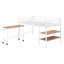 Lit mezzanine simple en métal avec bureau et tablettes Dulcinée-350298311
