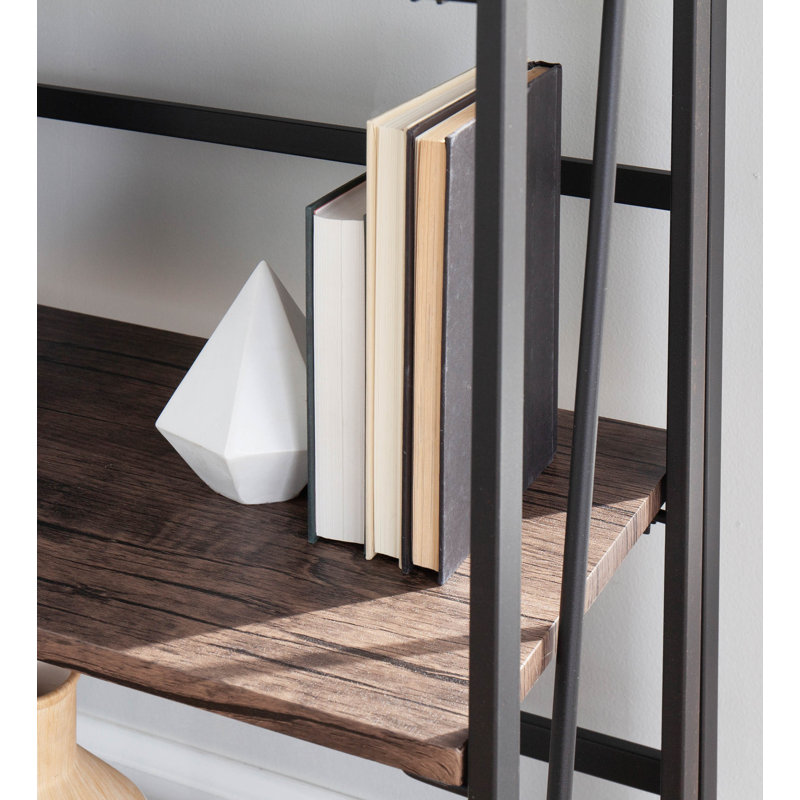 Dylann Etagere Bookcase, Black/Gray