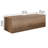 4-Piece Wall Mounted Floating Entertainment Center In Walnut – Tv Console With Staggered Upper Wall Cabinets, Modern Media Storage
