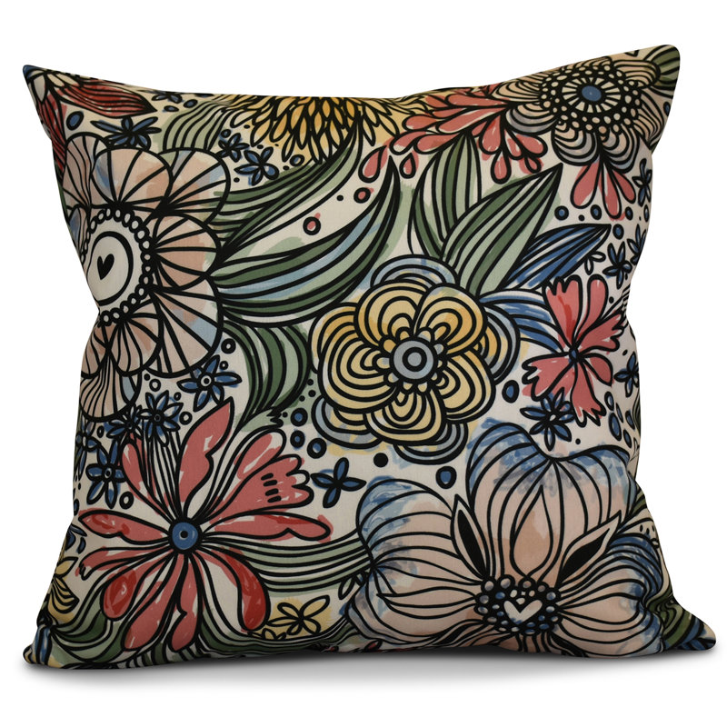 Housse de coussin carrée/insert, H 20 po x l 20 po x P 2 po, Rouge