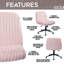 Fauteuil de jeu rotatif réglable rose Jettine