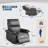 Swivel Rocker Recliner Chair, Manual Nursery Glider with PU Leather and Supportive Backrest for Living Room
