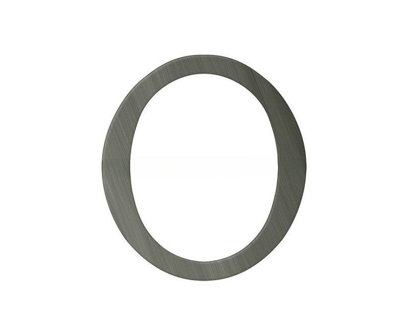 Chiffres de 4 po Deltana, Nickel antique, 0