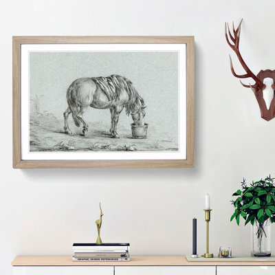 A Drinking Horse by Jean Bernard - Single Picture Frame Print