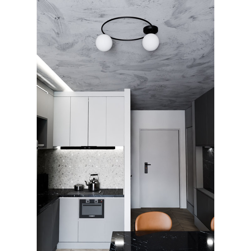 Aliberti 2 - Light Chandelier, Black, White