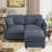 Virgus 62'' Upholstered Corduroy Loveseat With Ottoman-1855538969