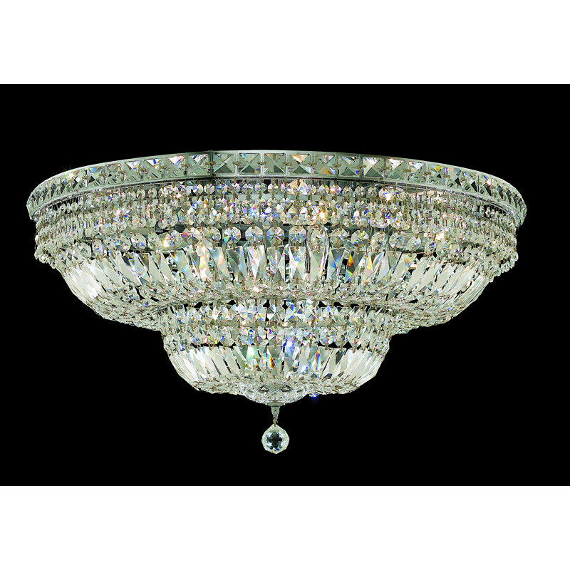 Stinnett Crystal Flush Mount, Chrome