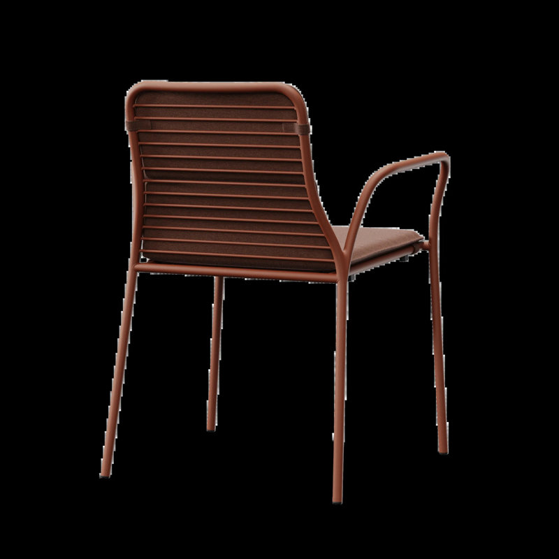 XY Outdoor Dining Armchair, Rust