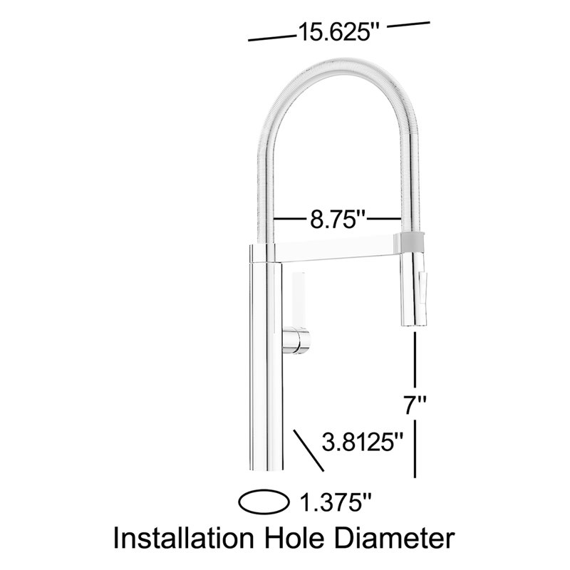 Blancoculina Semi Professional Single Handle Kitchen Faucet, Classic Steel, 2.2 GPM