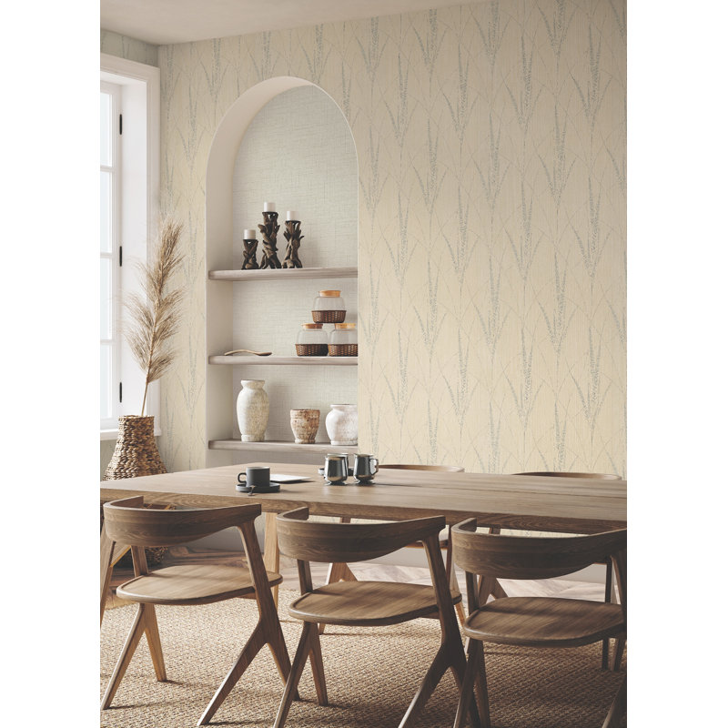 Papier peint Graceful Willow Putty, Crème