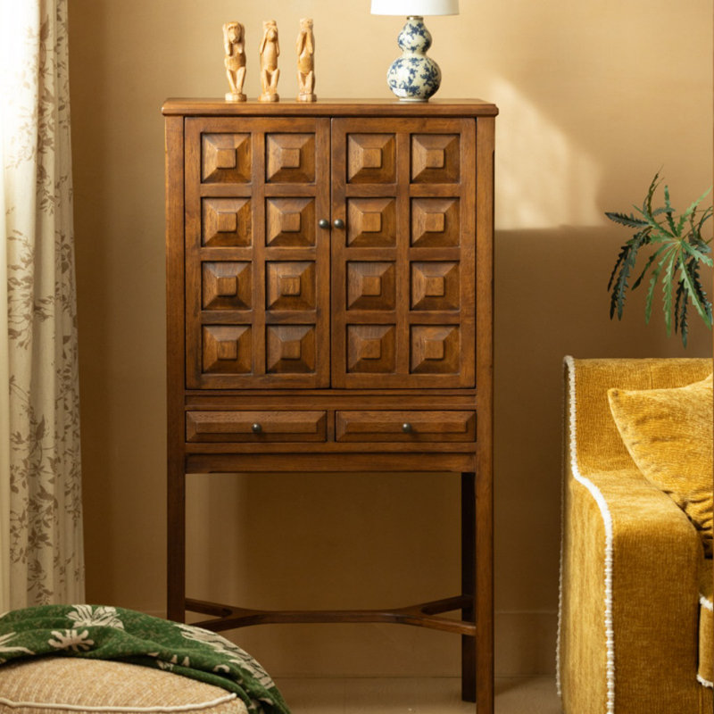 Commode haute Retro, Brun
