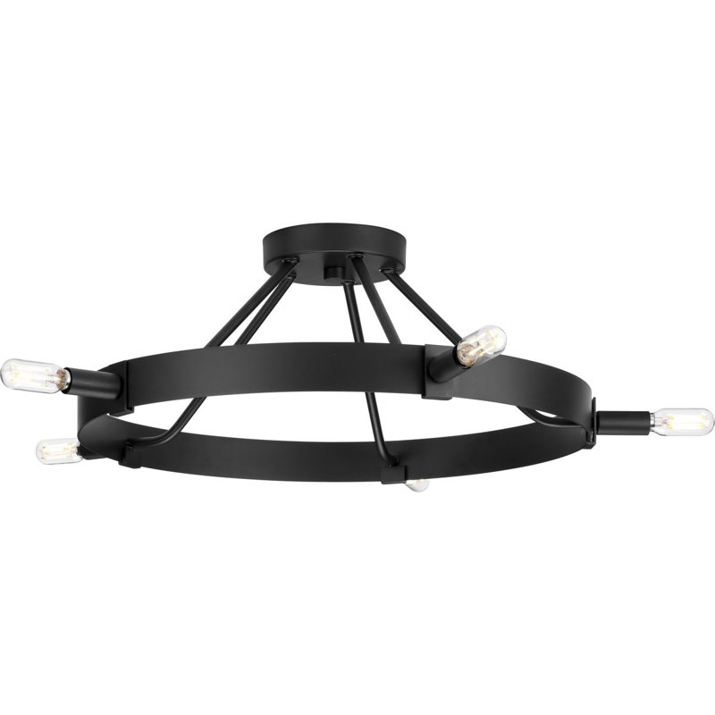 Semi Flush Mount, Matte Black