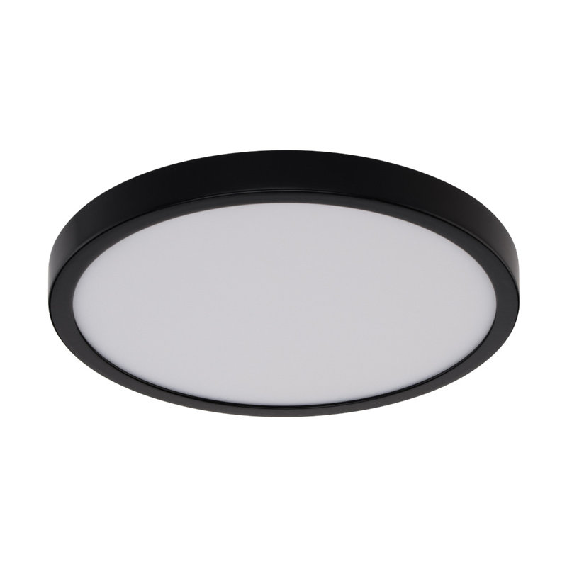 Builder Essential Round LED 11in Flush Mount 21W 2,050 Lumens with 5-CCT Selectability 2700-3000-3500-4000-5000K in Black, 21