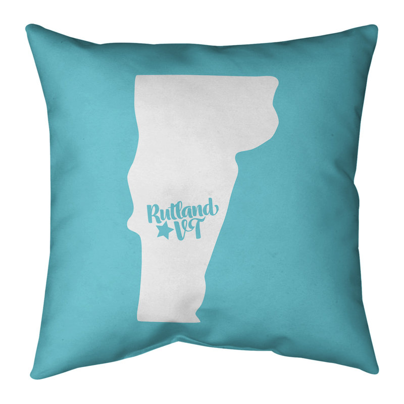 Housse de coussin, Rutland, 14 po x 14 po, Bleu sarcelle