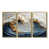 Toile avec cadre flottant or