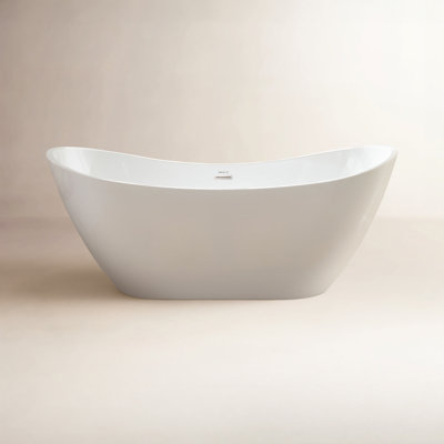 Ophelia 71" Freestanding Soaking Acrylic Bathtub