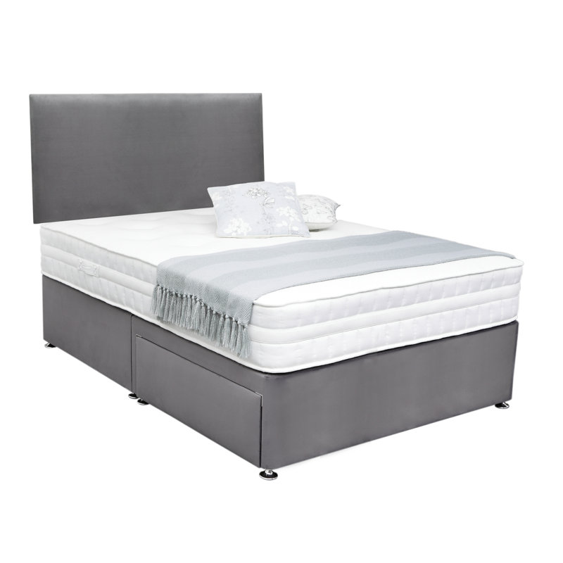 Bedford Upholstered Headboard, Steel, Single (3'), Velvet