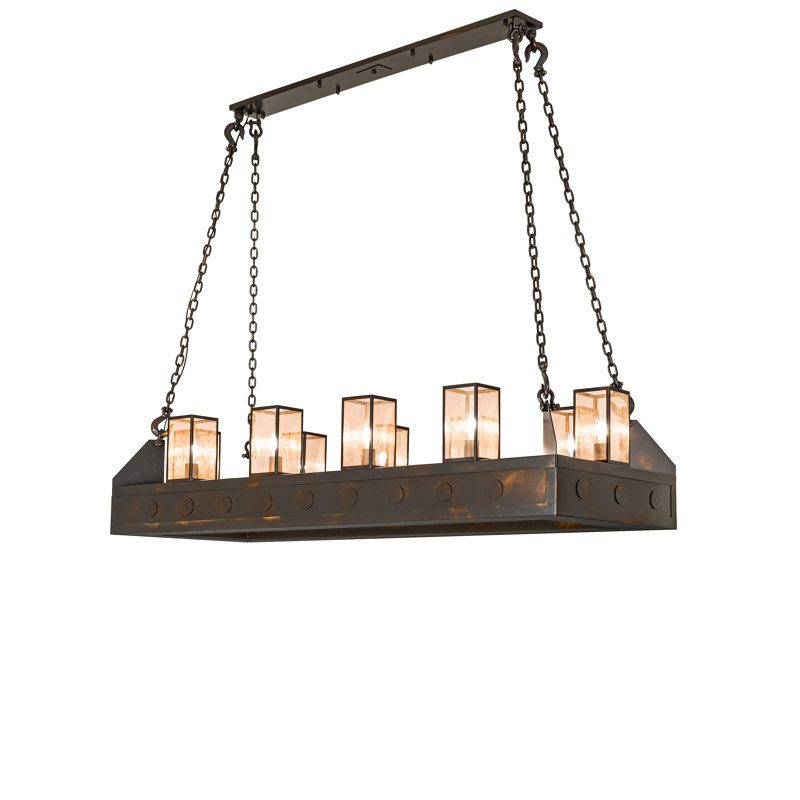 66" Long Cassidy 10 Light Oblong Pendant