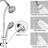 7-Setting Showerhead System - Stainless Steel Slide Bar, Dual Head, Wall Mounted, Finish, 1.8 Gpm Flow Rate Bar Rain Shower Head Spa With 5-Inch Abs Finish-126353114